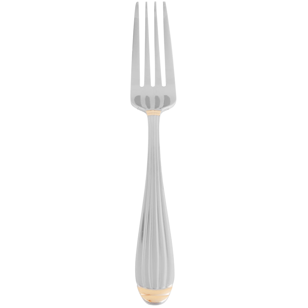 10 Strawberry Street PAR-SF Parisian Gold 18/0 Heavy Weight 7" Stainless Steel Salad Fork - 12/Pack