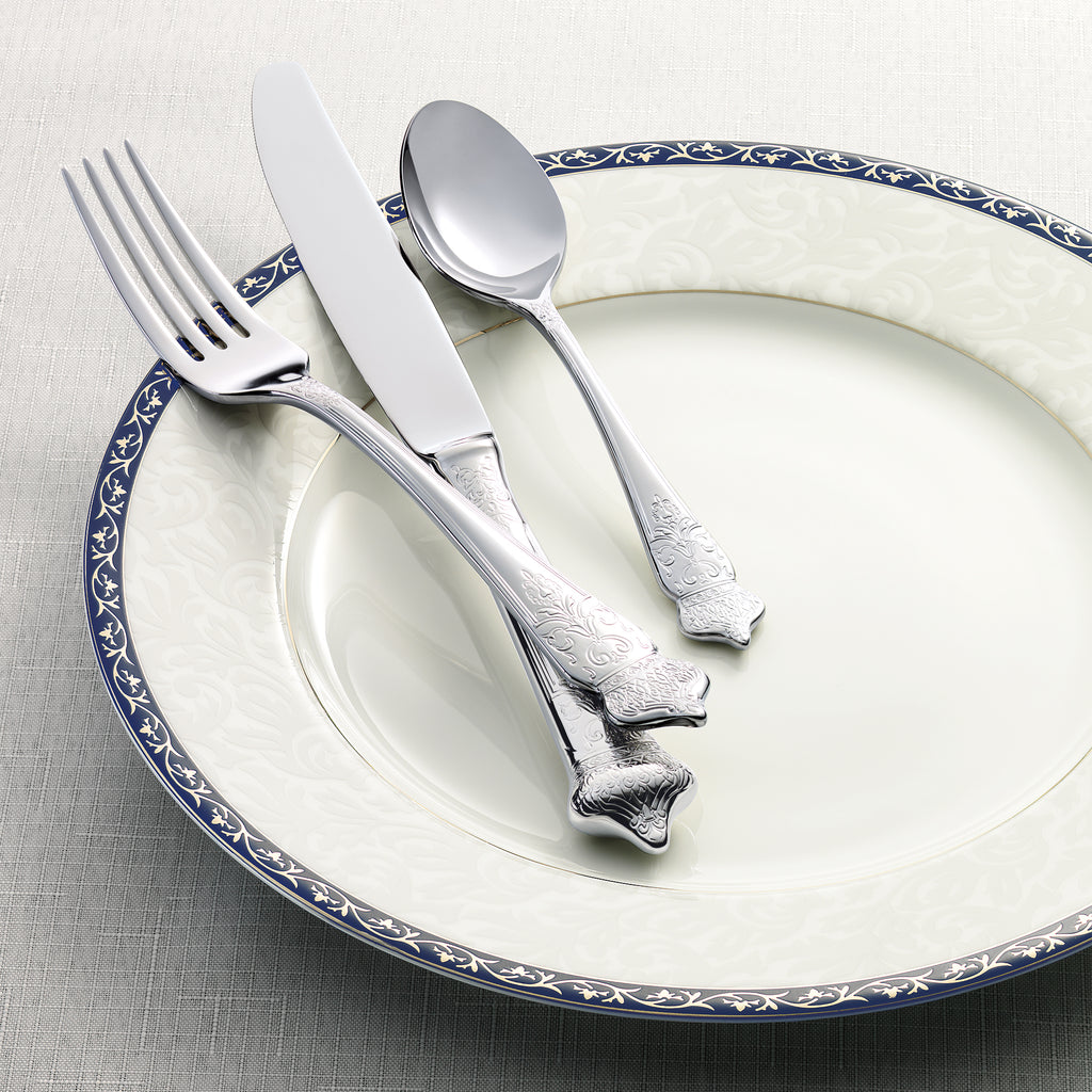 World Tableware 825 053 Kingdom 18/8 Extra Heavy Weight Stainless Steel 6 3/4" Butter Spreader - 12/Pack