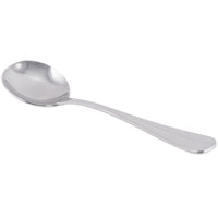 World Tableware 100 016 Baguette II 6" 18/8 Stainless Steel Extra Heavy Weight Bouillon Spoon - 12/Pack