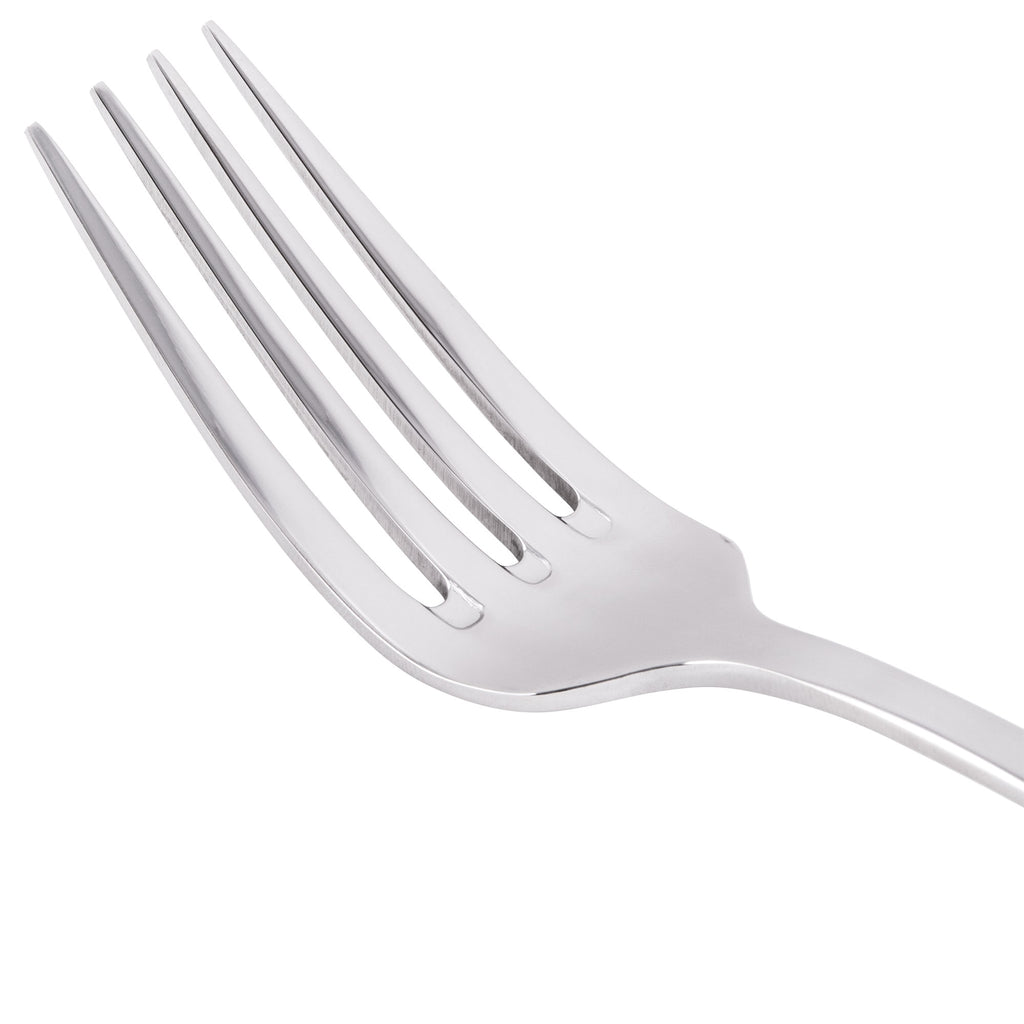 World Tableware 100 039 Baguette II 8 3/8" 18/8 Stainless Steel Extra Heavy Weight European Dinner Fork - 12/Pack
