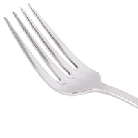 World Tableware 100 039 Baguette II 8 3/8" 18/8 Stainless Steel Extra Heavy Weight European Dinner Fork - 12/Pack