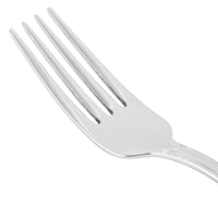 World Tableware 117 030 Lady Astor II 7 1/8" 18/8 Stainless Steel Extra Heavy Weight Utility / Dessert Fork - 12/Pack