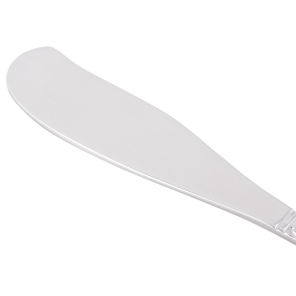 World Tableware 117 053 Lady Astor II 6 3/8" 18/8 Stainless Steel Extra Heavy Weight Butter Spreader - 12/Pack