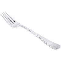World Tableware 994 030 Aspire 7 1/8" 18/8 Stainless Steel Extra Heavy Weight Utility / Dessert Fork - 12/Pack