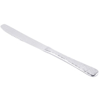 World Tableware 994 5502 Aspire 9 3/4" 18/8 Stainless Steel Extra Heavy Weight Solid Handle Dinner Knife with Fluted Blade - 12/Pack