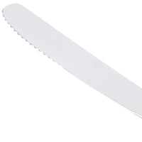 World Tableware 994 5502 Aspire 9 3/4" 18/8 Stainless Steel Extra Heavy Weight Solid Handle Dinner Knife with Fluted Blade - 12/Pack