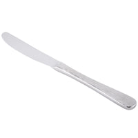 World Tableware 994 554 Aspire 7 5/8" 18/8 Stainless Steel Extra Heavy Weight Solid Handle Bread and Butter Knife with Plain Blade - 12/Pack