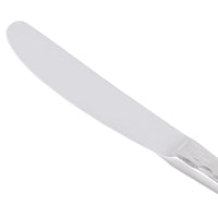 World Tableware 994 554 Aspire 7 5/8" 18/8 Stainless Steel Extra Heavy Weight Solid Handle Bread and Butter Knife with Plain Blade - 12/Pack