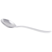 World Tableware 930 002 Briossa 7 1/8" 18/8 Stainless Steel Extra Heavy Weight Dessert Spoon - 12/Pack