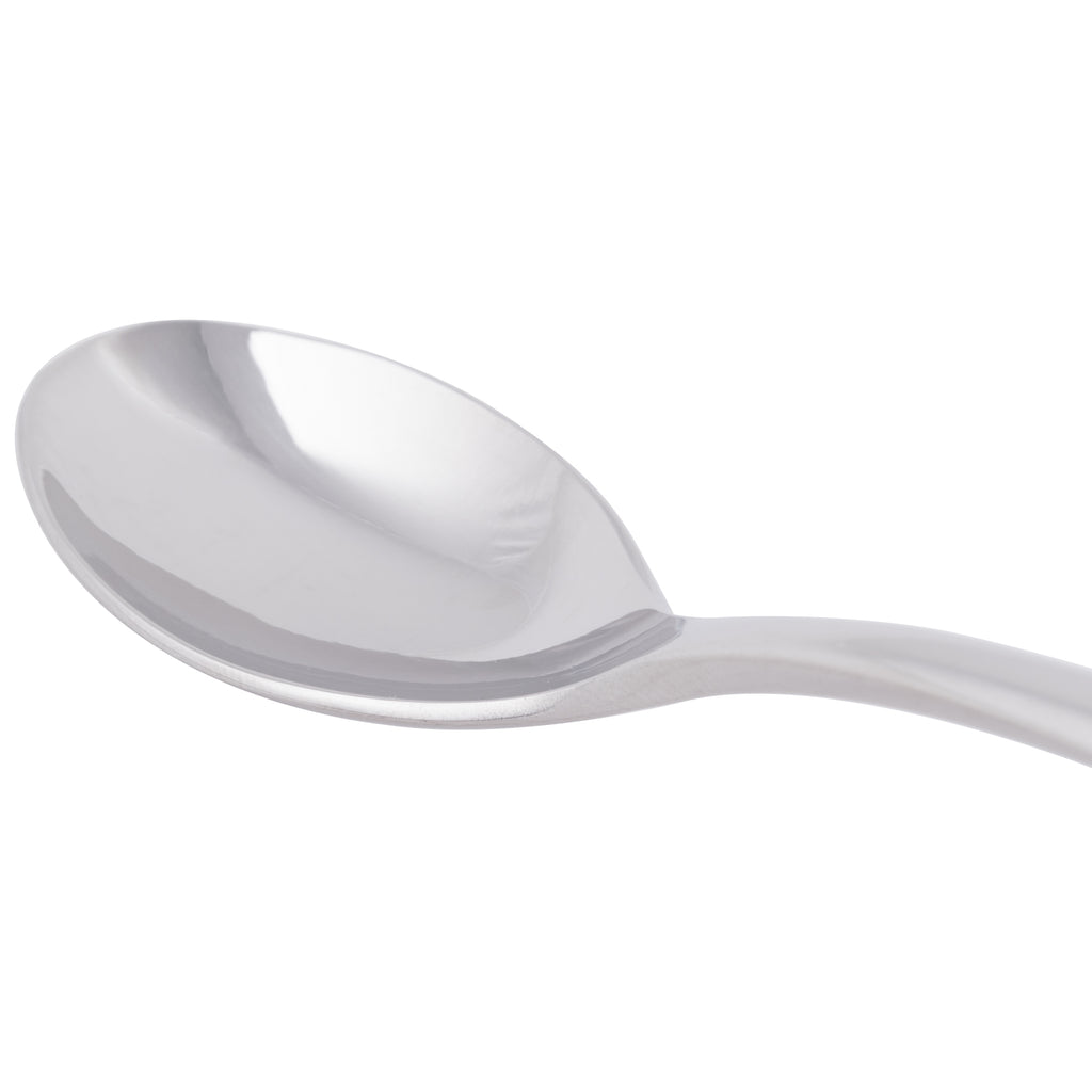 World Tableware 930 007 Briossa 4 3/8" 18/8 Stainless Steel Extra Heavy Weight Demitasse Spoon - 12/Pack