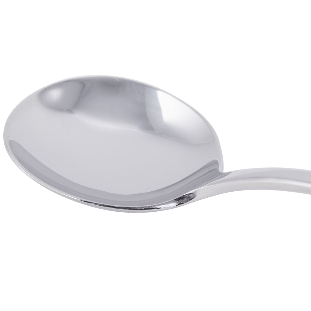 World Tableware 930 016 Briossa 6 1/8" 18/8 Stainless Steel Extra Heavy Weight Bouillon Spoon - 12/Pack