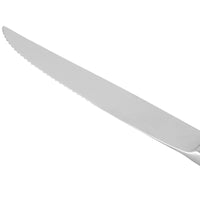 World Tableware 988 5762 Zephyr 9 3/8" 18/8 Stainless Steel Extra Heavy Weight Steak Knife with Solid Handle - 12/Pack