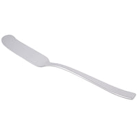 World Tableware 930 053 Briossa 6 3/4" 18/8 Stainless Steel Extra Heavy Weight Butter Spreader with Flat Handle - 12/Pack
