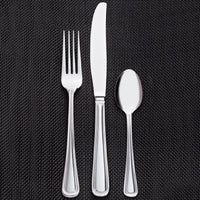 World Tableware 101 030 Classic Rim II 7 3/8" 18/8 Stainless Steel Extra Heavy Weight Utility / Dessert Fork - 12/Pack